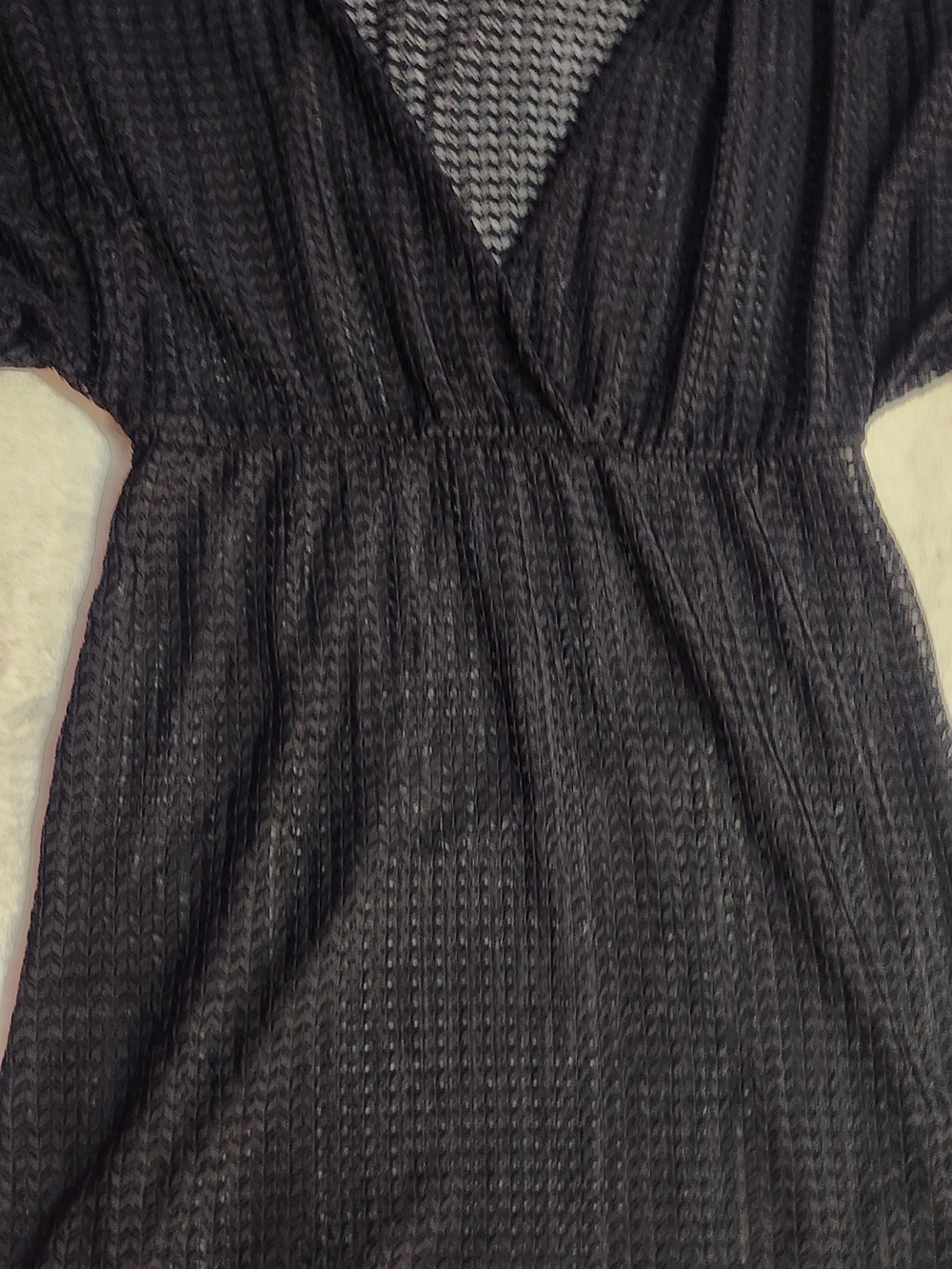 Black Crochet V-Neck Cover-Up Dress is aJordan Taylor black crochet swim cover- - Picture 5 of 8